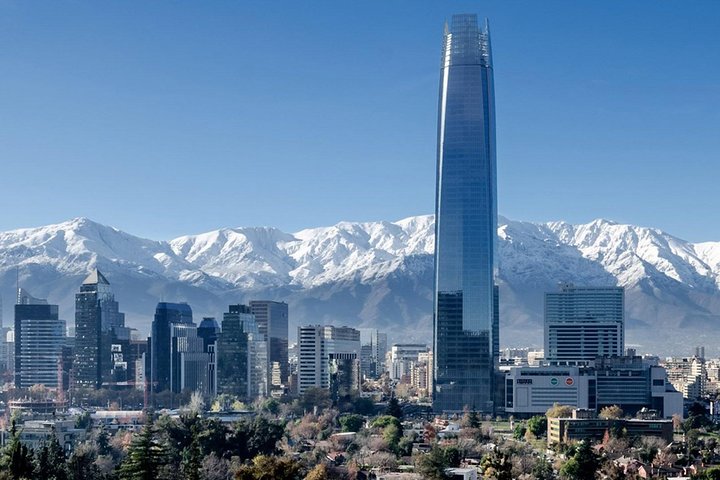 Andes Mountain Range and Costanera Center