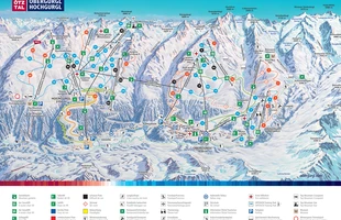 Harta pârtiilor de ski din Obergurgl. Atribute: la vale. Publicată în 2018.