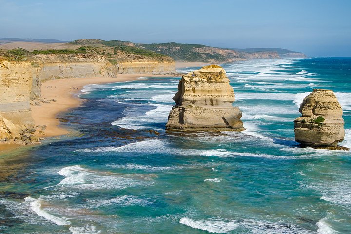 The awe inspiring 12 Apostles, the most iconic destination along the Great Ocean Road. Discover the beauty of these famous limestone pillars against the rugged and windswept coastline.