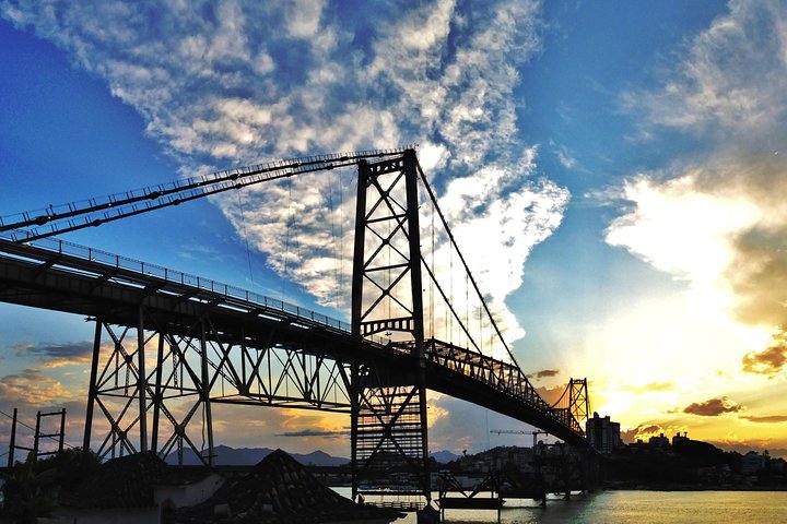 The Hercilio Luz Bridge.