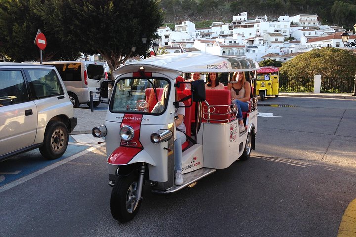 Mijas via electric tuk tuk