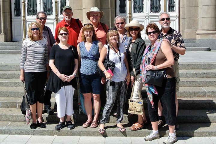 Colon Theater Opera House with a group