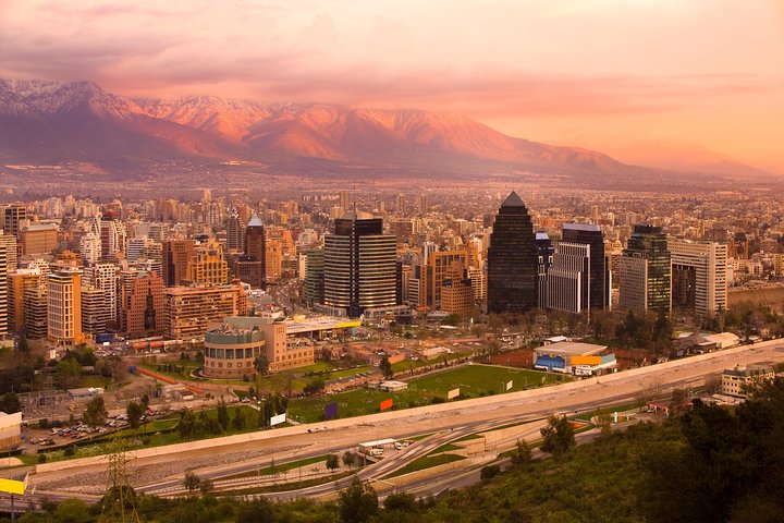A panoramic view of Santiago