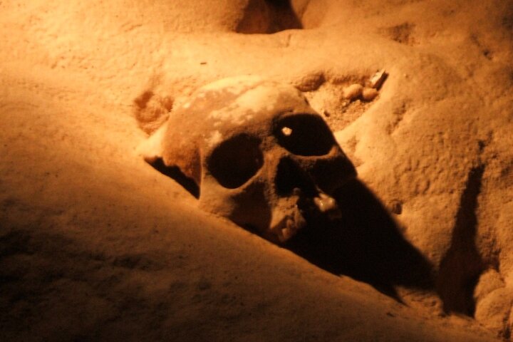 Skeletal remains inside ATM Cave