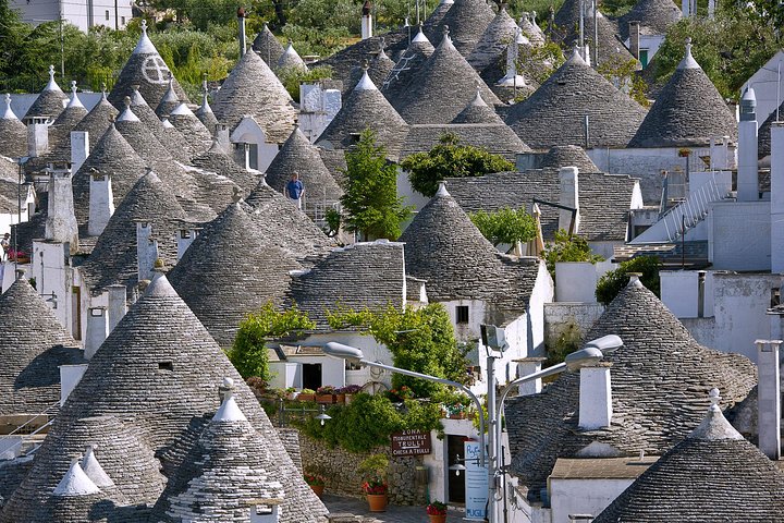 Panoramic view of the town of Alberobello